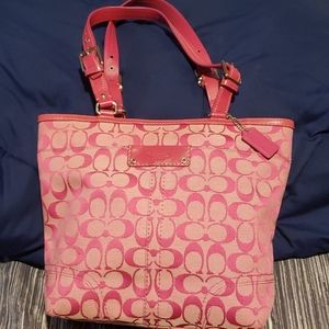 Pink Coach Shoulder Purse